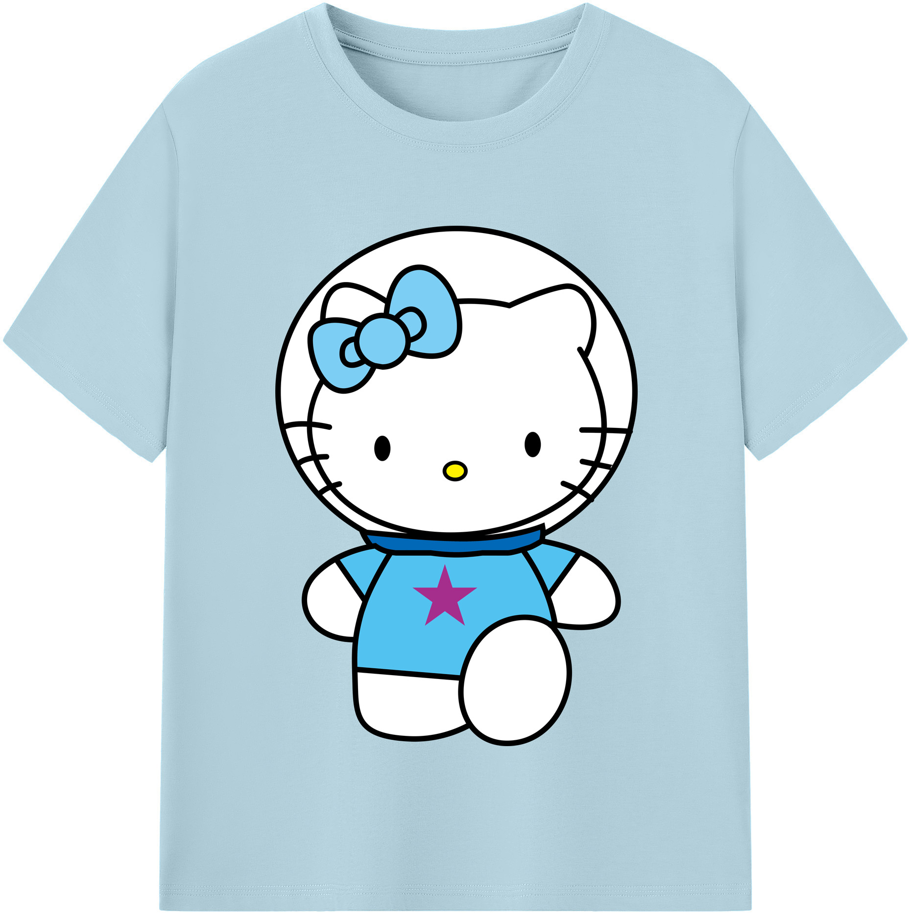 （画像用） Hello Kitty ハローキティ 綿100％半袖Tシャツ（フロントプリント）